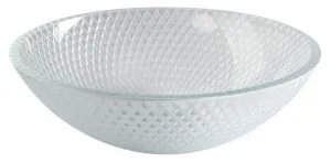 PUKETA sklenené gravírované umývadlo, priemer 42 cm, číra TY165