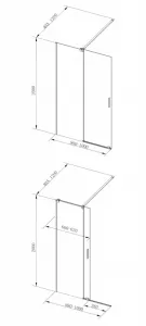 BESCO - Walk-in sprchovací kút VAYO - Farba rámu zásteny - Hliník chróm, Rozmer A - 100, Rozmer C - 200, Smer zatváranie - Univerzálny Ľavé / Pravé, Výplň - Číre bezpečnostné sklo - 8 mm BCVAYO100CC