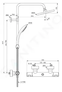 Grohe Rainshower - Hlavová sprcha 310 Mono Cube, 1 prúd, chróm 26567000