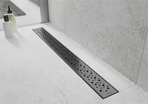 Nízky odtokový žľab MEXEN FLAT BLACK 100 cm - vzor G12