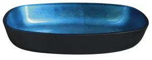 KVAORE sklenené umývadlo 54x11x39,5 cm, modrá TY224