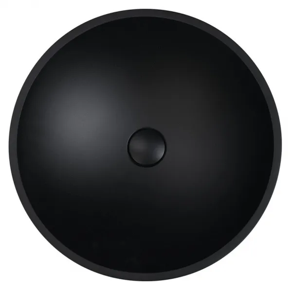 TELICA sklenené umývadlo, priemer 42 cm, čierna mat TY181B