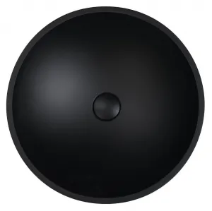 TELICA sklenené umývadlo, priemer 42 cm, čierna mat TY181B
