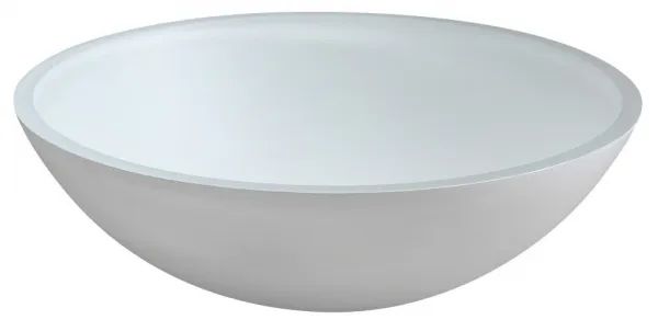 TELICA sklenené umývadlo, priemer 42 cm, biela mat TY181W