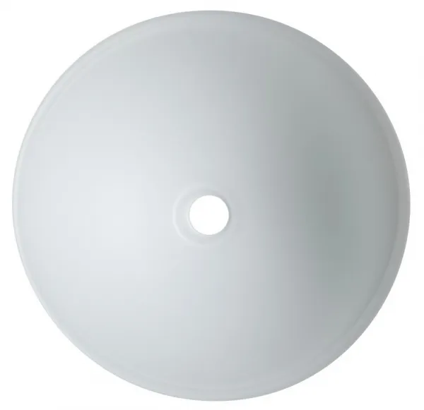 TELICA sklenené umývadlo, priemer 42 cm, biela mat TY181W