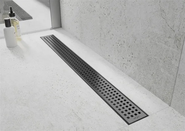 Odtokový žľab nízky MEXEN FLAT BLACK 90 cm - vzor G08