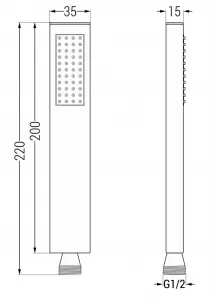 Sprchový set podomietkový MEXEN CUBE DR02 30 cm biely