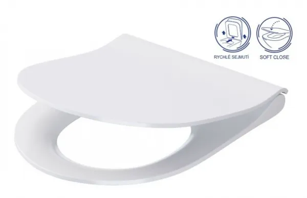 CERSANIT - SET 743 závesná misa CITY OVAL NEW CLEAN ON vrátane sedátka duroplast K701-104