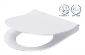 CERSANIT - SET 743 závesná misa CITY OVAL NEW CLEAN ON vrátane sedátka duroplast K701-104