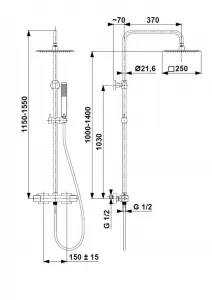 KFA KFA - LOGON PREMIUM termostatický sprchový set, chróm 5746-920-00
