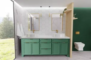 INVENA - Sprchový stĺp GLAMOUR TREND s batériou, zlato AU-05-B09-V