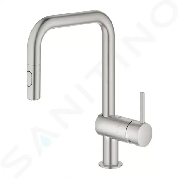 GROHE GROHE - Minta Drezová batéria s vyťahovacou spŕškou, supersteel 32322DC2