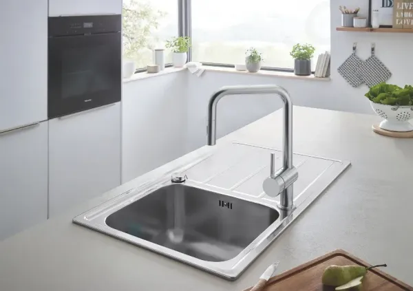 GROHE GROHE - Minta Drezová batéria s vyťahovacou spŕškou, supersteel 32322DC2