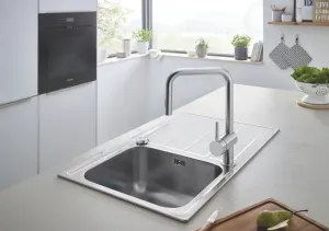 GROHE GROHE - Minta Drezová batéria s vyťahovacou spŕškou, supersteel 32322DC2