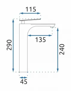 REA - Umývadlová batéria Berg zlatá vysoká REA-B2042