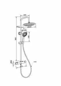INVENA - Sprchový stĺp s termostatickou batériou MUSTA AU-84-004-X