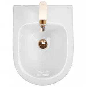 Závesný bidet REA CARLO MINI bielozlatý