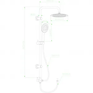 INVENA - Sprchový stĺp DARK AU-02-D04-Q