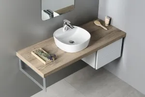 LUGANO keramické umývadlo priemer 41x11,5 cm, na dosku AR491