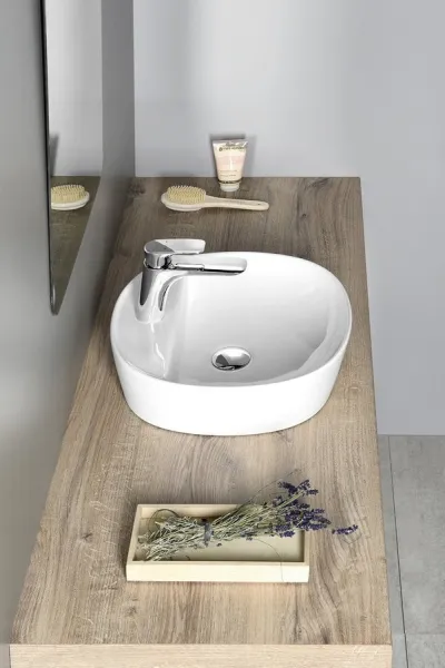LUGANO keramické umývadlo priemer 41x11,5 cm, na dosku AR491