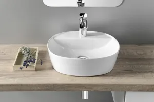 LUGANO keramické umývadlo priemer 41x11,5 cm, na dosku AR491