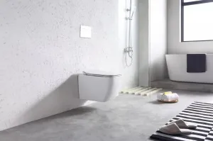 REA Závěsná WC mísa s prkénkem Martin Slim bílá
