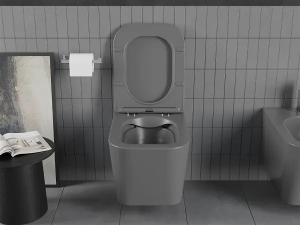 Závesná WC misa MEXEN TEO II tmavo šedá
