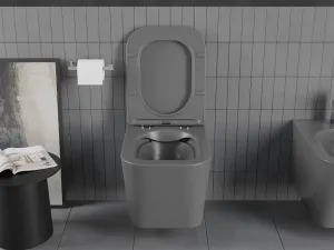 Závesná WC misa MEXEN TEO II tmavo šedá