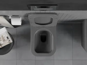 Závesná WC misa MEXEN TEO II tmavo šedá