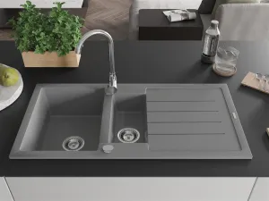 Granitový drez MEXEN ANDRES 100 x 50 cm sivý