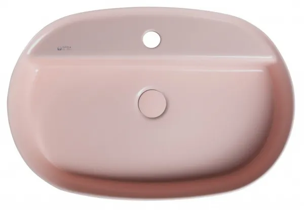 INFINITY OVAL keramické umývadlo na dosku, 60x40 cm, matná ružová Salmon 10NF65060-2S