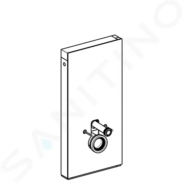 Geberit Monolith - Sanitárny modul na závesné WC, 101 cm, bočný prívod vody, biela 131.022.SI.5
