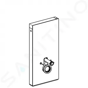 Geberit Monolith - Sanitárny modul na závesné WC, 101 cm, bočný prívod vody, biela 131.022.SI.5