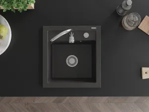 Granitový dřez MEXEN VITO černá magická perleť