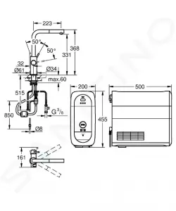 GROHE GROHE - Blue Home Drezová batéria Connected, s chladiacim zariadením a filtráciou, supersteel 31539DC0