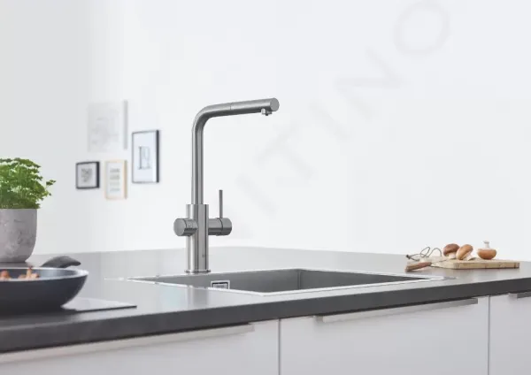 GROHE GROHE - Blue Home Drezová batéria Connected, s chladiacim zariadením a filtráciou, supersteel 31539DC0