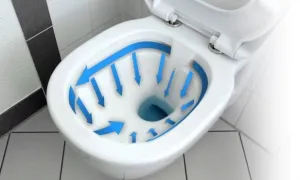 REA - Závesná WC misa vrátane sedátka Carlo Flat Mini Zlatá/čierna REA-C8990