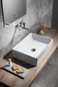GSI - KUBE X keramické umývadlo na dosku 50x37cm, biela ExtraGlaze 942911