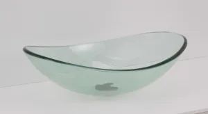 OLSEN SPA - Sklenené umývadlo na dosku DEVENTER 55×37×16 cm OLKLTG108