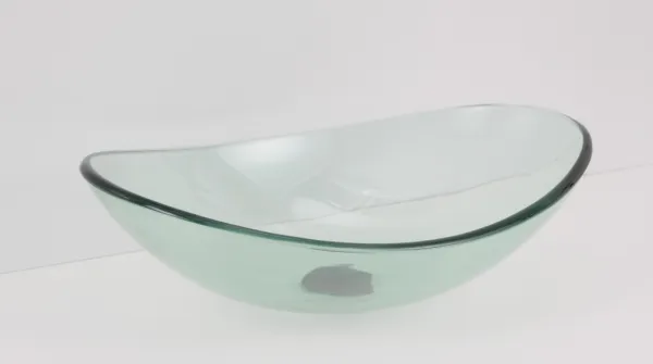 OLSEN SPA - Sklenené umývadlo na dosku DEVENTER 55×37×16 cm OLKLTG108