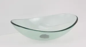 OLSEN SPA - Sklenené umývadlo na dosku DEVENTER 55×37×16 cm OLKLTG108