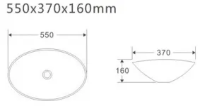 OLSEN SPA - Sklenené umývadlo na dosku DEVENTER 55×37×16 cm OLKLTG108