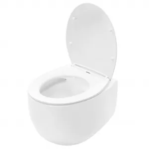 Závěsná WC mísa s prkénkem Rea Lars bílá