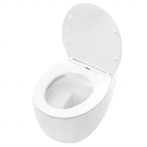 Závěsná WC mísa s prkénkem Rea Lars bílá