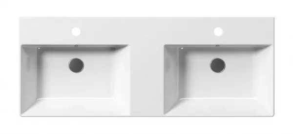 GSI - KUBE X keramické dvojumývadlo 120x47cm, biela ExtraGlasse 9425111