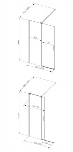 BESCO - Walk-in sprchovací kút VAYO - FARBA rámu - Chróm / Leštený hliník (ALU), Rozmer A - 130, Rozmer C - 200, Smer zatvárania - Univerzálne Ľavé / Pravé, Výplň - Číre bezpečnostné sklo - 8 mm BCVAYO130CC