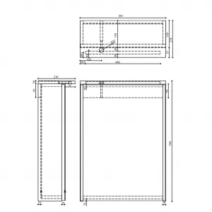 AQUALINE - KAWA STRIP Galérka s LED osvetlením 50x70x22cm, biela WGL50S