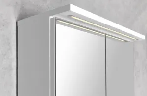 AQUALINE - KAWA STRIP Galérka s LED osvetlením 60x70x22cm, biela WGL60S