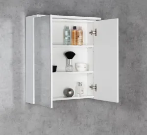 AQUALINE - KAWA STRIP Galérka s LED osvetlením 60x70x22cm, biela WGL60S