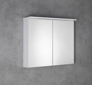 AQUALINE - KAWA STRIP Galérka s LED osvetlením 80x70x22cm, biela WGL80S